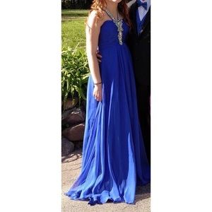 blue prom dress